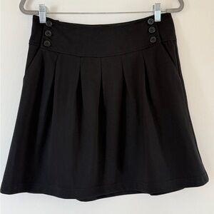 Aqua black pleated skirt